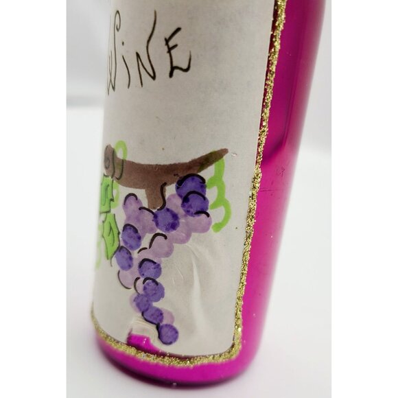 Christopher Radko Cabernet Wine Bottle 1995 Vintage Christmas Ornament Fair - Picture 3 of 11